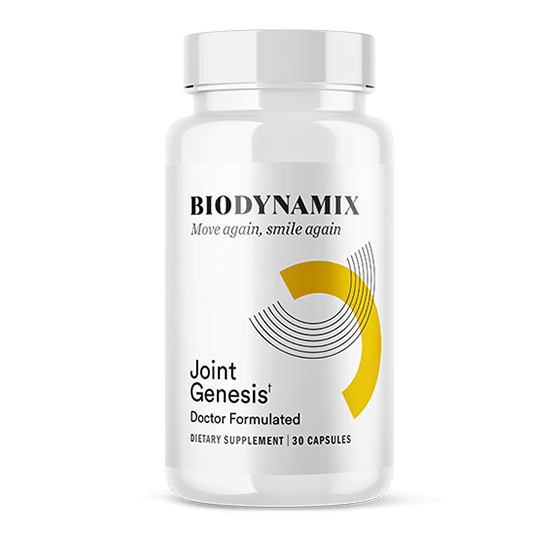 Joint Genesis supplement bottle - clinically formulated joint health supplement for women 40+